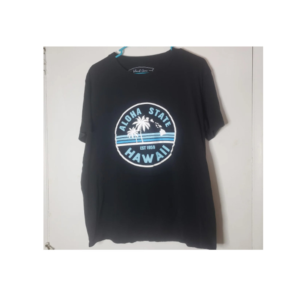 Island Crew Hawaii Aloha State Black Size XL